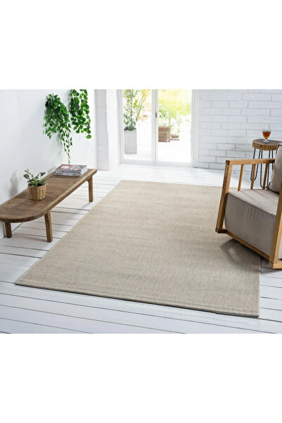 Halımax Seyran Halı Bombay 662 Krem Hasır Dokulu Modern Dokuma Taban Hav Toz Vermez Halı