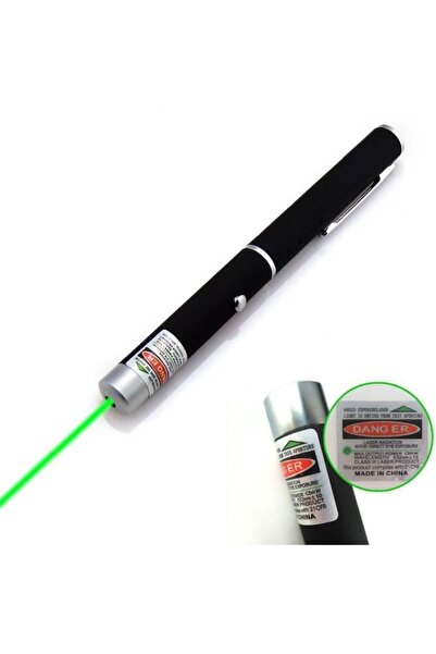 SOHO Laser pointer with green beam, 5mW, 15.2x 1.9 cm, Black