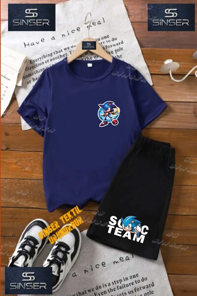 SS SİNSER تي شيرت للأطفال للجنسين "SONIC CIRCLE LEFT UST LOGO" مطبوع حسب الطل...