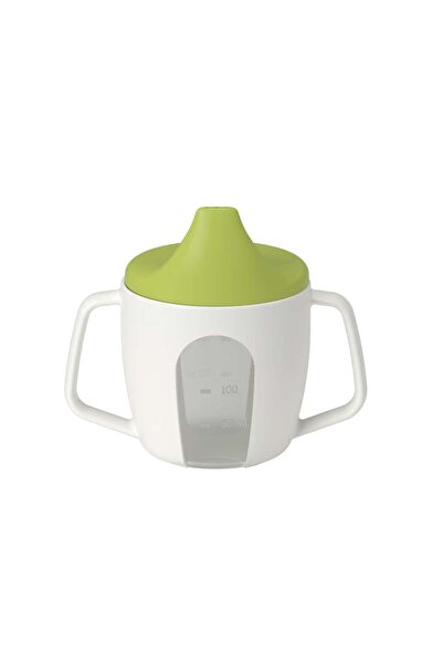 SOHO Cup with handles for children, BPA Free non-toxic material, 200ml, Green-white