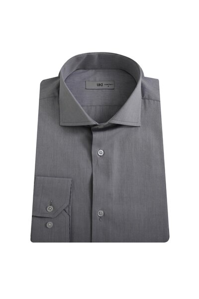 Uki GRİ Comfort Fit Uzun Kol Gömlek