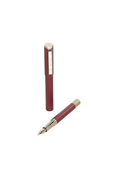 Ted Baker Premium Fountain Pen Ted Baker, Stainless Steel Nib, Burgundy, Gold...