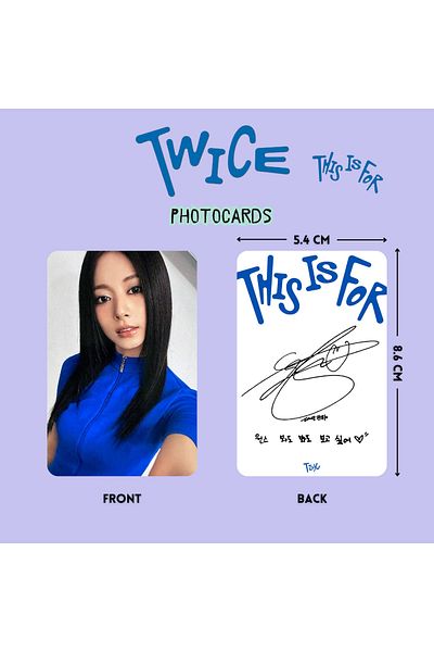Kpop Dünyasi Σετ φωτογραφικών καρτών TWICE Tzuyu '' This is For ''