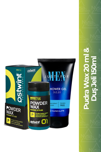 Ostwint Powder Wax No 01 (Yeşil) + Just For Men Duş Jeli 150 ml