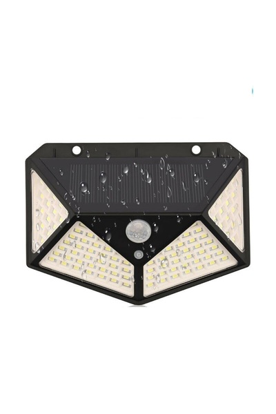KlaussTech Lampă solară, tehnologie cu senzor de mișcare, capacitate baterie 1800 Mah, neagră