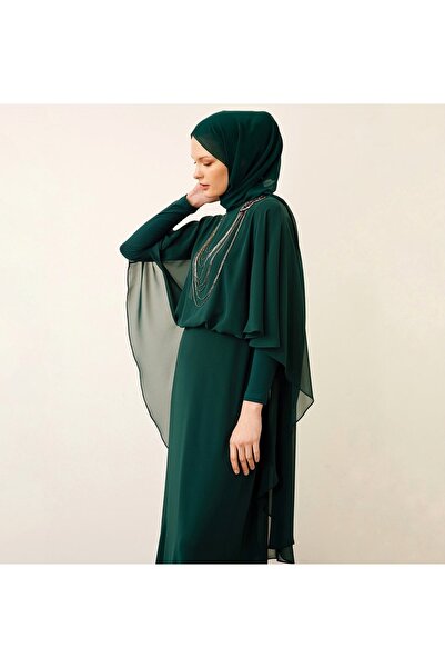 Elele Kadın tesettür büyük beden abiye elbise