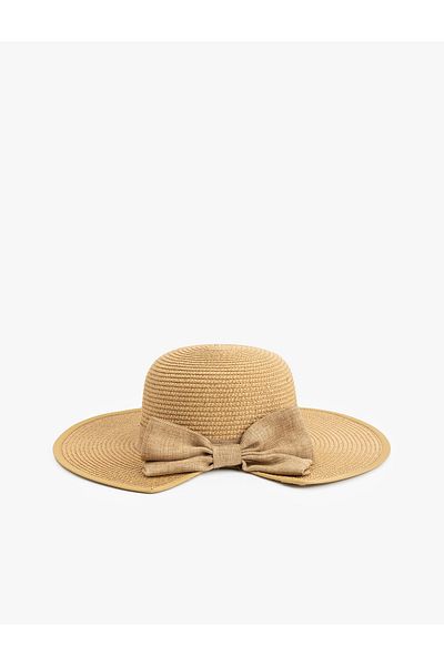 Koton Straw Hat with Stripe Detail