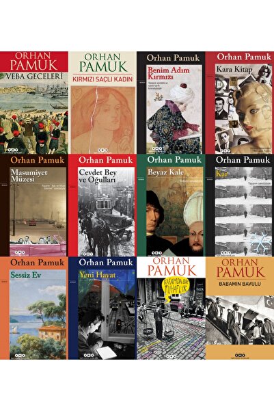 Yapı Kredi Yayınları Orhan Pamuk 12 Kitap Takım Benim Adım Kırmızı - Masumiye...