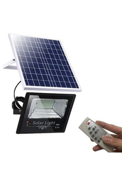 KlaussTech Kit de proiecție cu lumină solară, putere 50w + panou solar + telecomandă