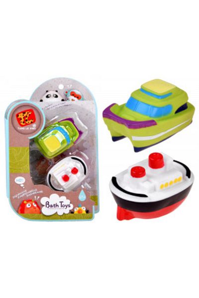 Jokomisiada Set Jucarii pentru Baie, 2 Barci plutitoare, din cauciuc, Jokomisiada, ZA 4338 B, Alb/Verde