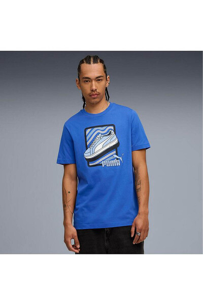 Puma Ανδρικό μπλουζάκι Graphic Tee Blue 688033-13