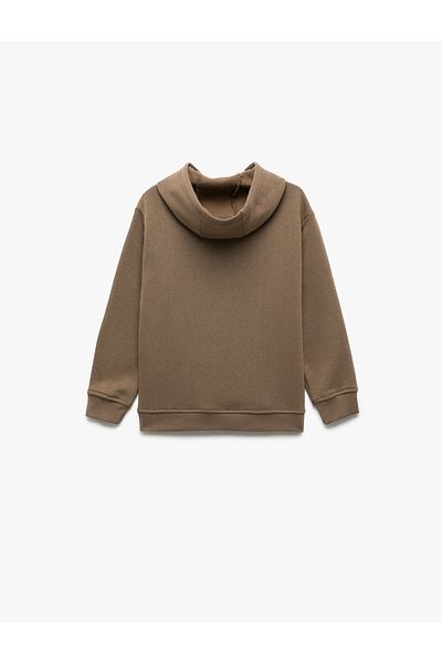 Koton Oversize Hooded Long Sleeve Basic Hooded Sweatshirt
