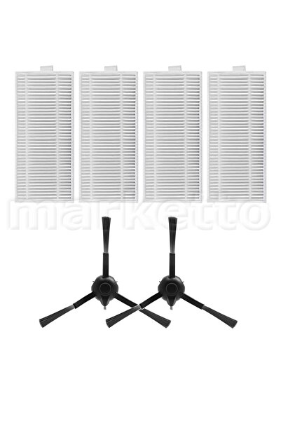 Marketto Set de 6 filtre Hepa compatibile Grundig VCR 6230 și perie laterală
