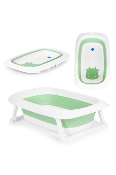 Ecotoys Foldable Baby Bathtub with Temperature Sensor, Non-Slip Support, Ecotoys, HA-B 31 Green