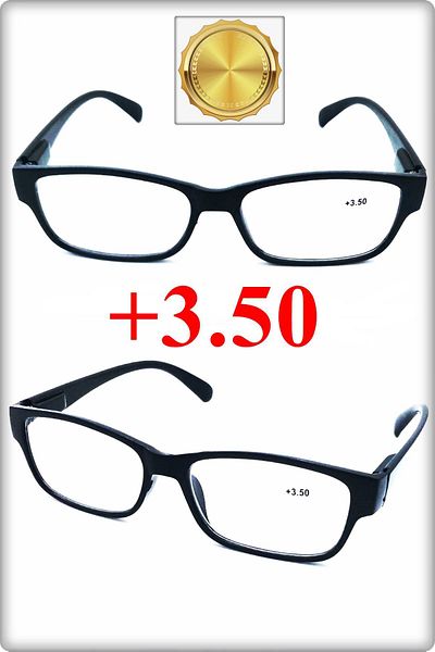 TAN EXPRESS +3.50 Unisex Book Reading Glasses & Computer Glasses & Near Glasses 1 Piece