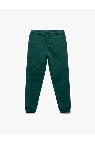 Koton Cotton Waist Lace-Up Jogger Sweatpants