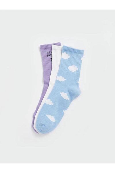 LC Waikiki Șosete de damă imprimate LCW, pachet de 3 (W5)