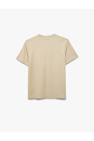 Koton Regular Fit Short Sleeve Cotton Pocket Detailed Crew Neck Basic T-Shirt
