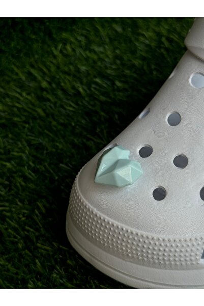 Crocs Kristal Kalp Terlik Süsü/Üç Boyutlu Kalpli Terlik Charmı/Jibbtiz