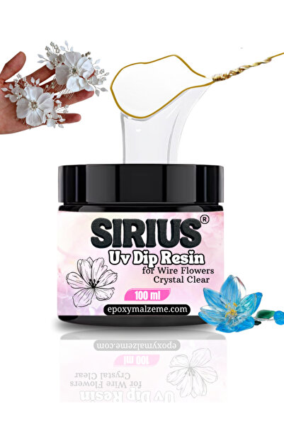 Sirius Hobi Sirius Yoğun Kıvamlı Dip UV Reçine – Tel İçin Uygun (Akmayan)-Hızlı Kürlenen 100ml