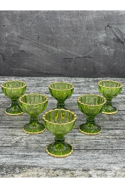 YzHome 6-Piece Leg Mini Crystal Colored Glass Luxury Turkish Delight Bowl Coffee Side Presentation Bowl