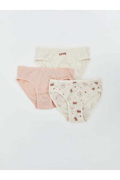 LC Waikiki LCW Kids Chiloți pentru fete cu talie elastică 3 bucăți (W5)
