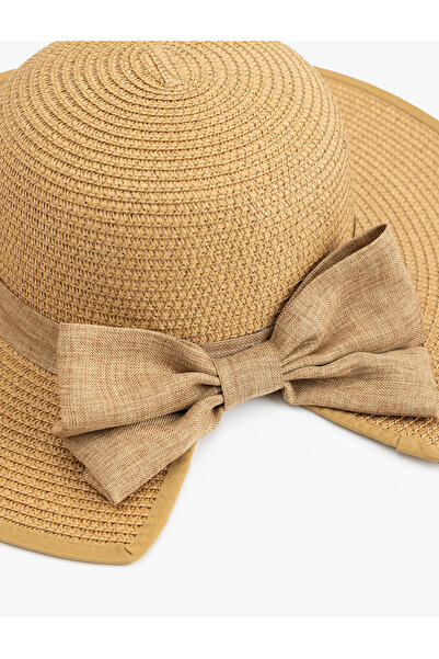 Koton Straw Hat with Stripe Detail