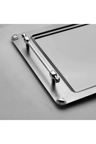 Nehir Verona Satin Steel Tea Tray