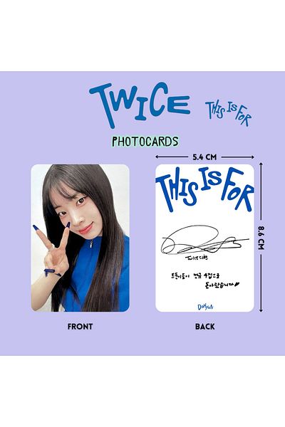 Kpop Dünyasi Σετ φωτογραφικών καρτών TWICE Dahyun '' This is For ''