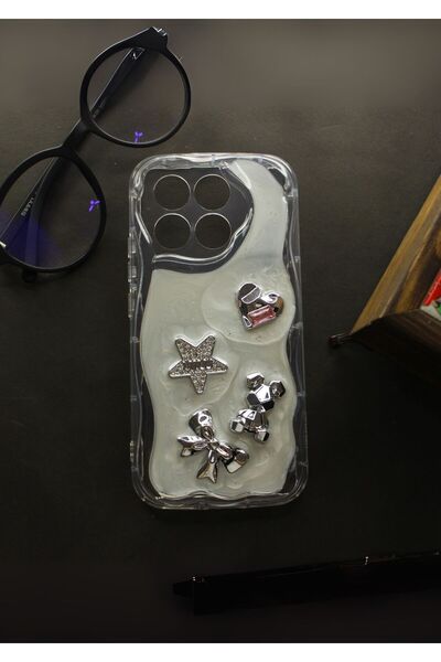 tcover Poco X6 Pro Kılıf Epoksi Dekorlu Kabartmalı Kapak