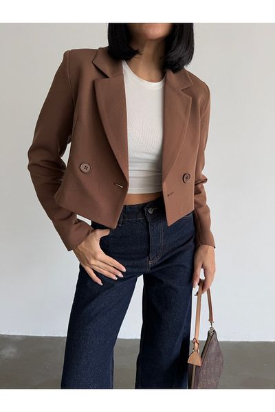 CLB COLLECTION Kuruvaze Crop Blazer Jacket