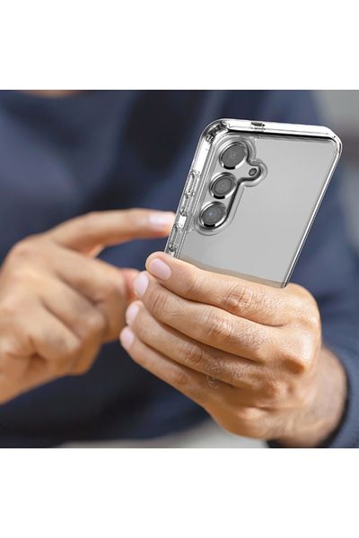 GEAR4 جراب موبايل جالكسي اس 25 (Galaxy S25) مضاد للصدمات وحماية كاملة و بجودة عالية - شفاف