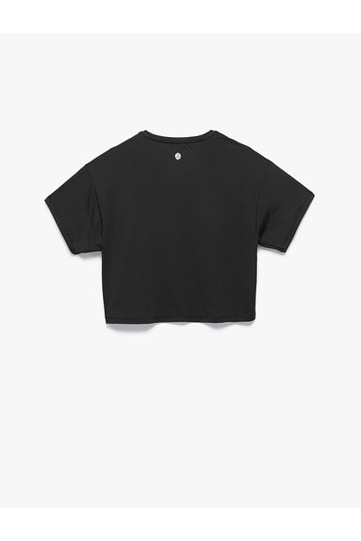 Koton Comfortable Fit Short Sleeve Crew Neck Crop Sports T-Shirt