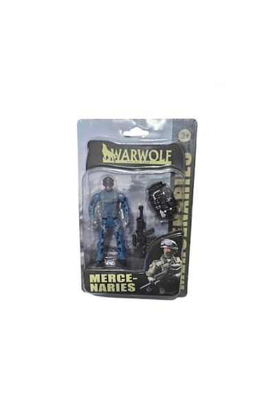 Creative World Toys Soldier figurine with rifle, 2 accessories, dark blue, 9.5 cm