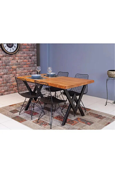 MODERN LİFEE 80 x 150 Ahşap Doğal Kütük Yemek / Toplantı / Çalışma Masası