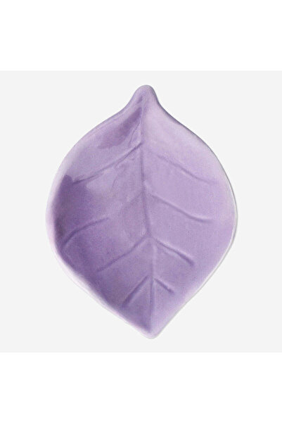 Flying Tiger Copenhagen Yaprak Şekilli Seramik Mor Tabak