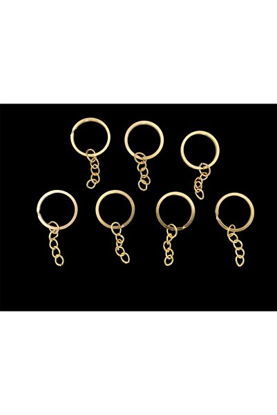 ramkovska سلسلة مفاتيح ذهبية مع سلسلة حلقة - إيبوكسي - أميجورومي - 50 قطعة