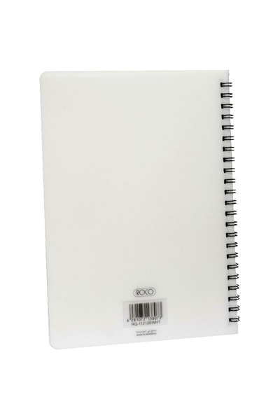 Roco Notebook, A5, 60 Sheets, Double Ruled (English), White