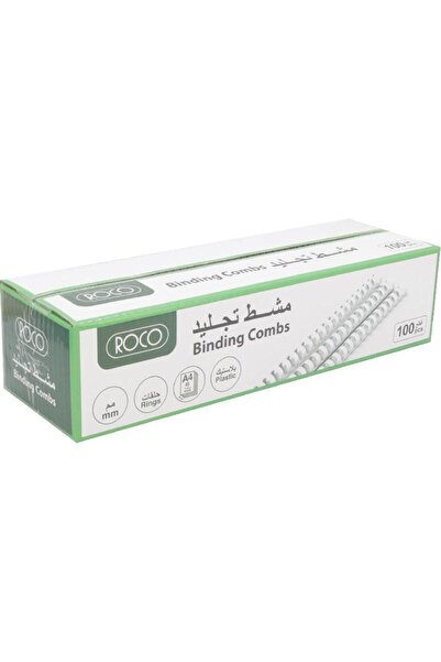 Roco مشط تجليد حلزوني، 32 مم، بلاستيك، A4، أبيض