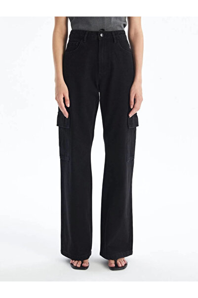 Ruby Pantaloni cargo de buzunar negri