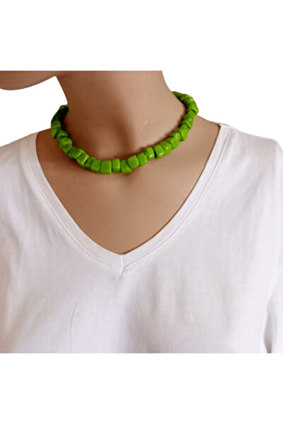 shop قلادة مصنوعة يدويًا من خرز زجاجي ملون من بودروم - في صندوق