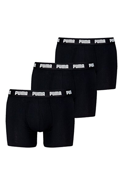 Puma , Set de boxeri cu banda logo in talie - 3 perechi, Alb, Negru, 2XL