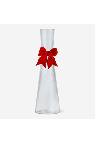 Flying Tiger Copenhagen Fiyonk Detaylı Cam Vazo 22 cm