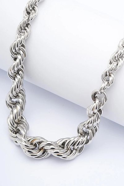 Trend Republic Steel Thick Silver Color Necklace