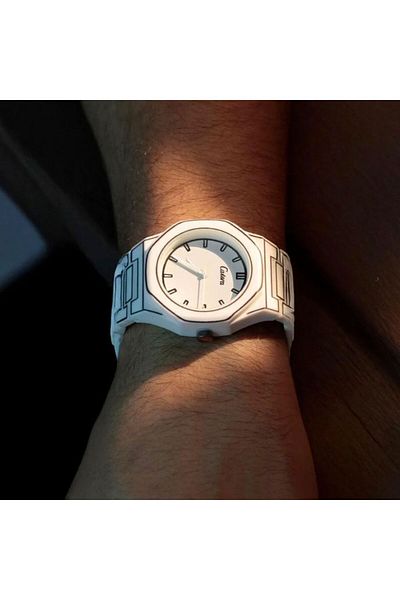 catera Men's white carbon watch