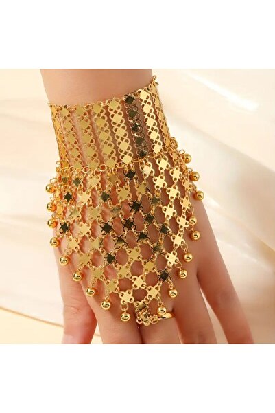 Yıldız Accessory خرز ذهبي اللون متدلي ومفصل قابل للتعديل من شاهميران