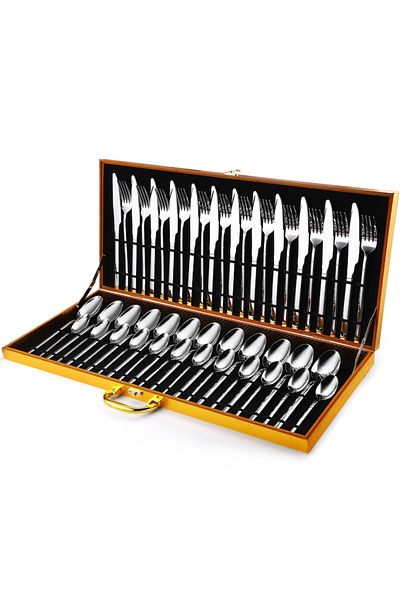 Trendy's Set cutlery stainless steel 48 pieces, TRENDY'S, luxury edition, chrome