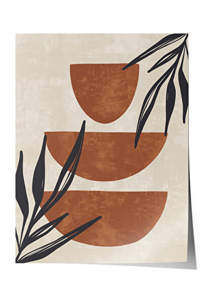 Zestia Αφίσα χωρίς πλαίσιο, Γεωμετρικό Μοντέρνο Σχέδιο σε Γήινες Αποχρώσεις, ...