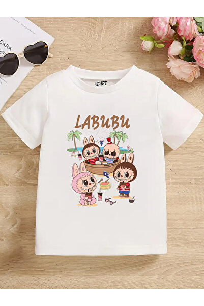 barsdepo Tricou pentru copii cu imprimeu LABUBU