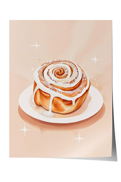 Zestia Poster fără ramă, desert Macaron în culori pastelate, poster decorativ...